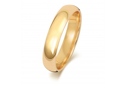 9ct Yellow Gold Court 4mm Heavyweight Band